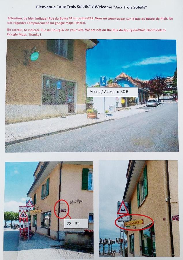 Aux Trois Soleils Panzió Chexbres Kültér fotó